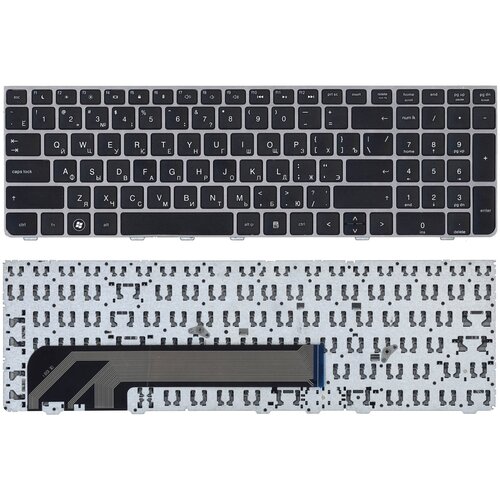 клавиатура для ноутбука hp probook 4535s 4530s 4730s черная c серой рамкой Клавиатура для ноутбука HP Probook 4535S 4530S 4730S черная c серой рамкой
