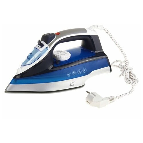 Утюг Irit IR-2227 2200 Вт вертикальное отпаривание керамическая подошва сине-черный 277400₽