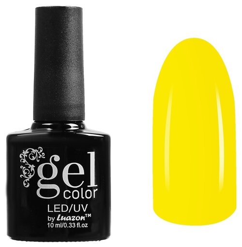 Luazon гель-лак для ногтей Gel color с блестками, 10 мл, 37 г, В2-037 жёлтый