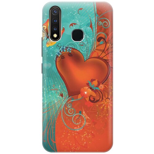 фото Силиконовый чехол на vivo y19 / виво у19 с принтом "сердце и бабочка" gosso