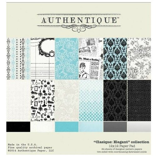 Набор бумаги Authentique - Classique Elegant 30,5*30,5см 24 листа