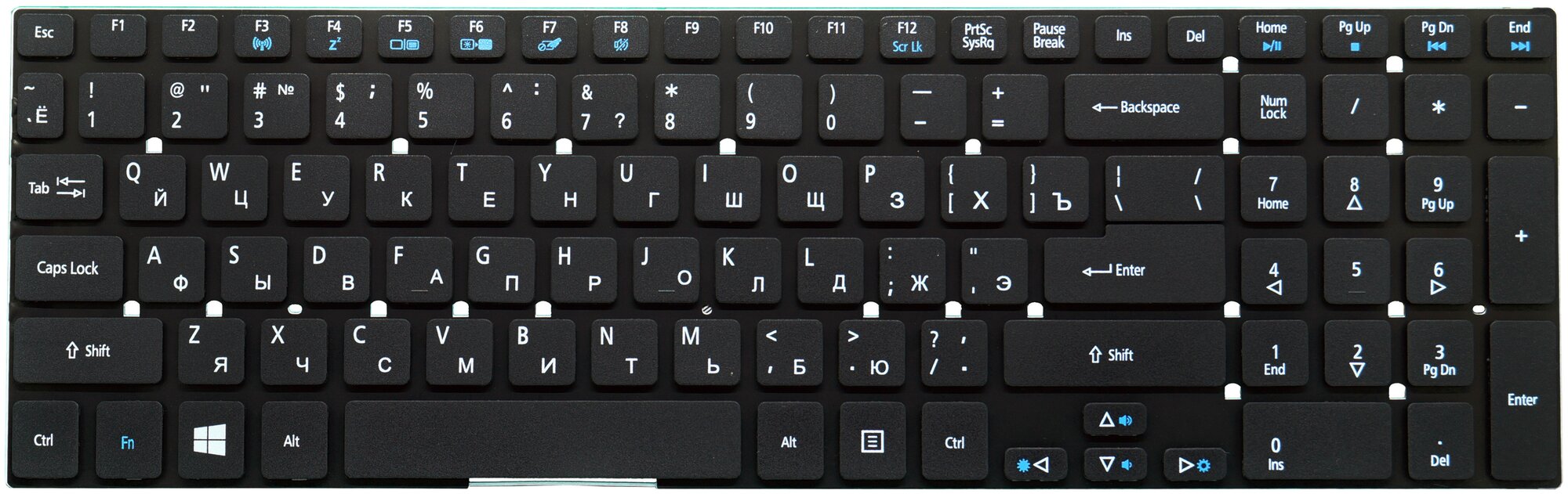 Клавиатура для Acer Aspire V3-571G V3-771G E5-571G E1-570G E1-522 5755 5755G V3-572G 5830TG E5-521 V3-551G Extensa 2510 MP-10K33SU-6981W 590₽