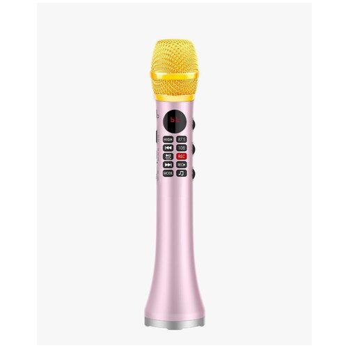 Профессиональный караоке-микрофон L-699 DSP 20W, розовый