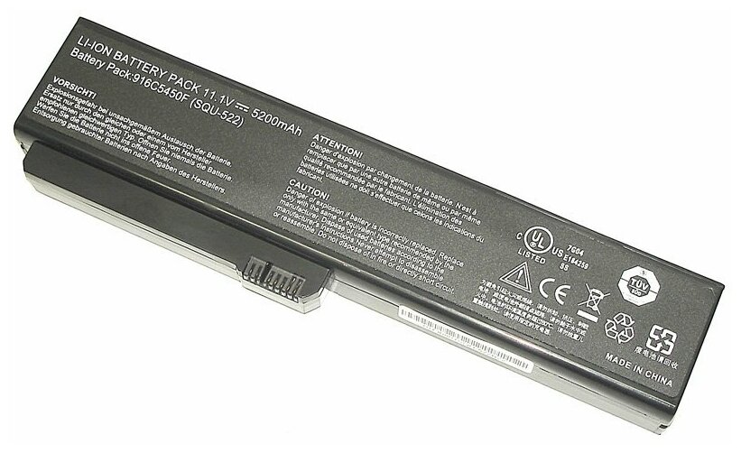 Аккумуляторная батарея для ноутбука Fujitsu Siemens Amilo Si1520 5200mAh SQU-522 OEM черная
