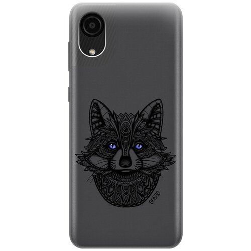 Силиконовый чехол на Samsung Galaxy A03 Core, Самсунг А03 Кор с 3D принтом Grand Raccoon прозрачный матовый чехол sad raccoon для samsung galaxy a03 core самсунг а03 кор с 3d эффектом бирюзовый