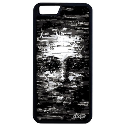 фото Простой чехол для телефона // apple iphone 6 plus // "женское лицо" образ фантастичный, utaupia, серый