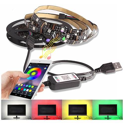 Cветодиодная лента Огонек OG-LDL06 RGB Bluetooth 1м
