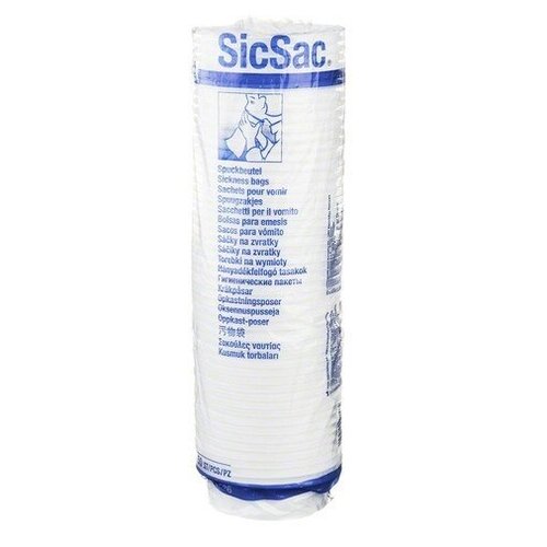 Гигиенические пакеты ЗигЗаг (SicSac) способны вместить до 1 литра жидкости, легко закрываются зажимом, 50шт, 999586