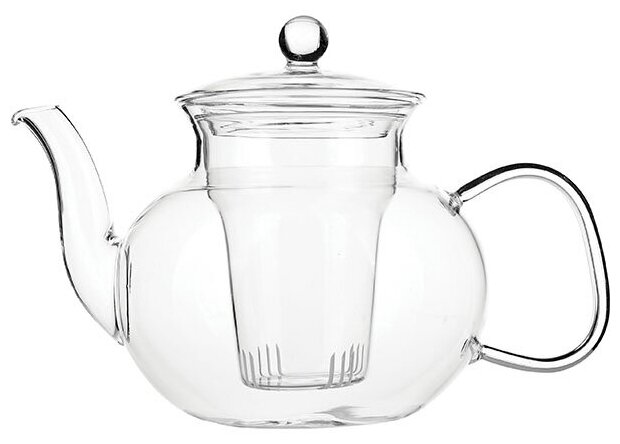 Чайник «Проотель», 1 л, 9,5 см, прозрачный, стекло, TP056, Prohotel
