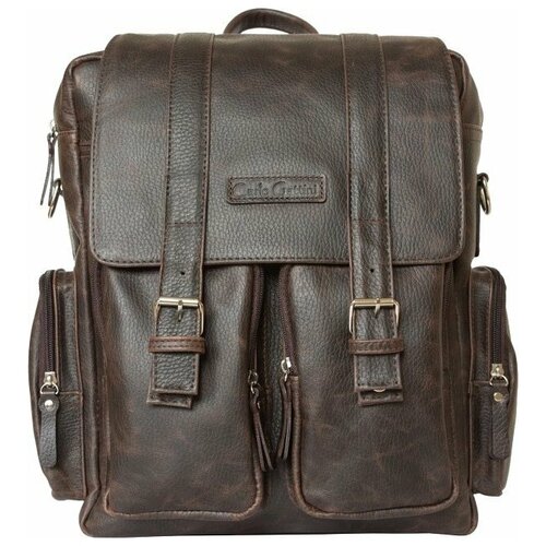 фото Мужской кожаный рюкзак carlo gattini fiorentino 3003 коричневый