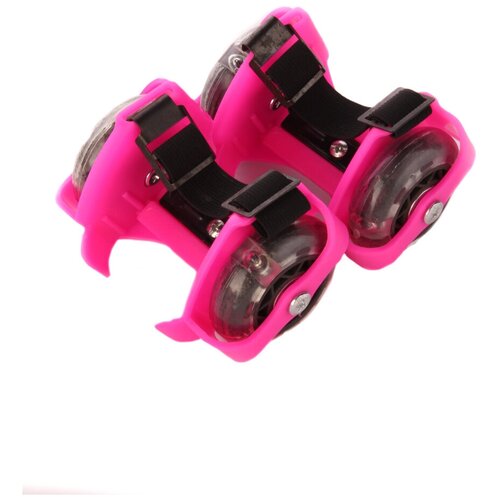 Роликовые коньки розовые на пятку ForAll/обувь Small whirlwind pulley размер универсальный