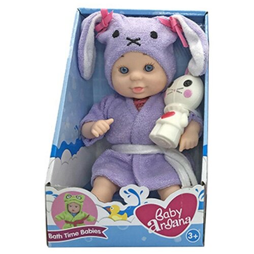 Купить Пупс Junfa Baby Ardana , 23 см, в банном халате, с игрушкой зайкой, в коробке (A361), Junfa toys