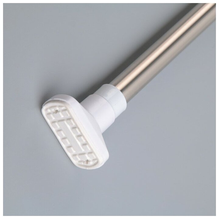 фото Карниз для ванной комнаты, телескопический 90-160 см, усиленный, цвет серый