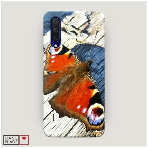 фото Чехол пластиковый xiaomi mi cc9 бабочка павлиний глаз case place