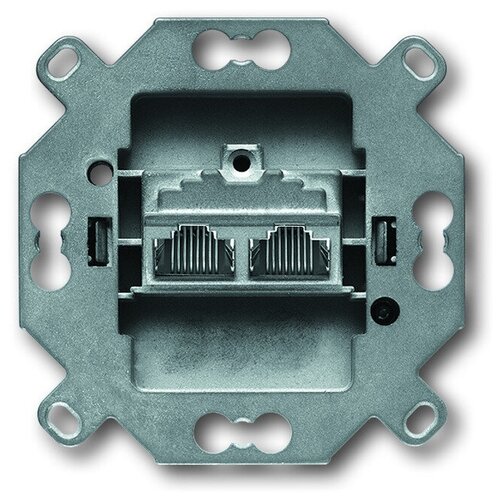 Механизм 2-постовой компьютерной розетки 8/8 полюсов, раздельно, RJ45; UAE, категория 6а, экранированная, до 500 МГц