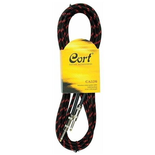 Кабель инструментальный Cort CA526 BLACK 4.5m