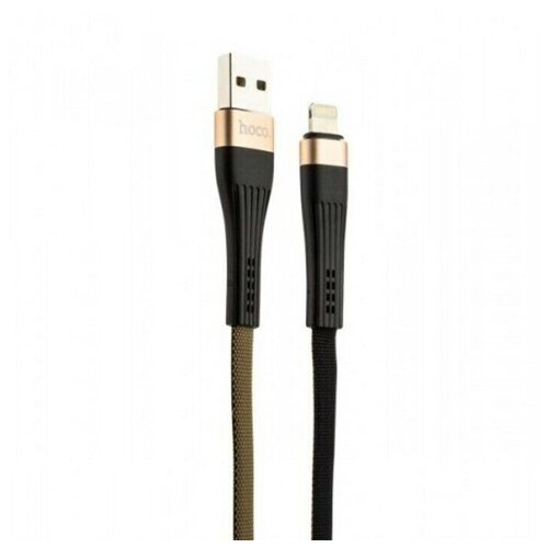 USB Hoco U39 Slender Type-C (L=1.2м) черный с золотым кабель hoco u39 slender type c 1 2 м 3 0а