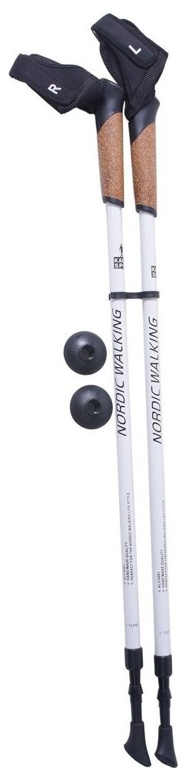 Телескопические палки для скандинавской ходьбы KAISER SPORT, NORDIC WALKING WHITE, SL-2B-2-135 WHITE, SL-2B-2-135-W