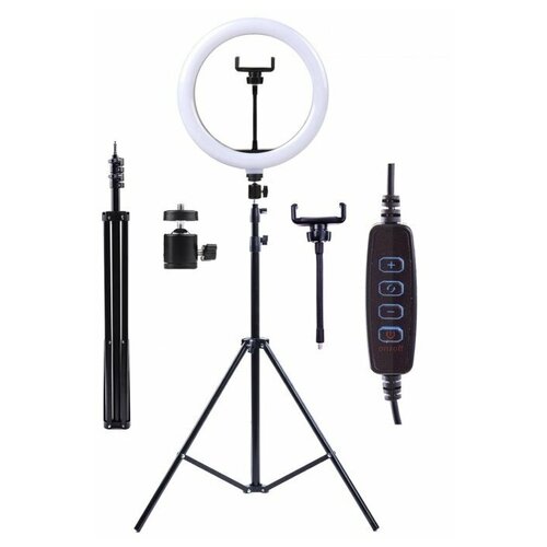 Кольцевая светодиодная лампа Ring Fill Light LED 30 см с регулируемым штативом 205см держателем телефона 119900₽