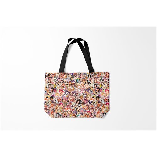 фото Сумка-шоппер / 46х35 см / аниме / яркий паттерн ахегао burnettie