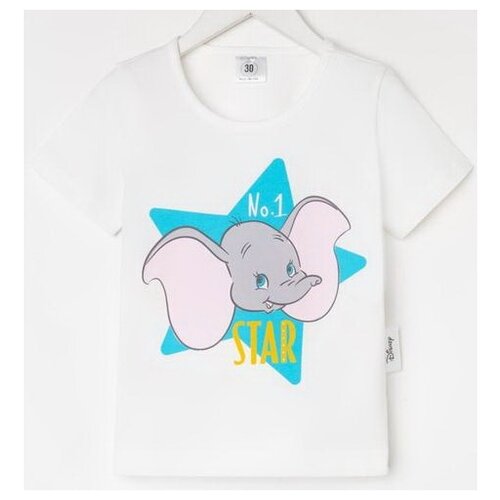 KAFTAN Футболка детская Dumbo Disney, рост 98-104, белый