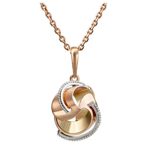 PLATINA jewelry Подвеска из комбинированного золота без камней 03-2870-00-000-1113-48