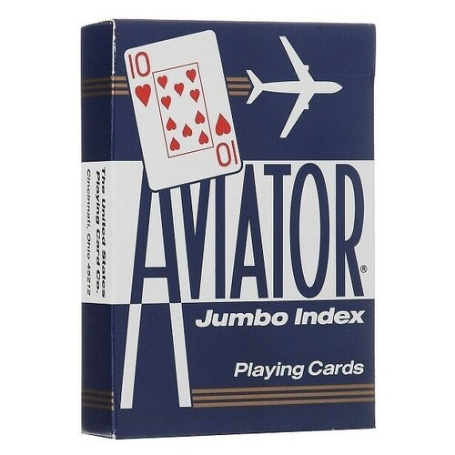 Игральные карты Aviator Jumbo Index, синие
