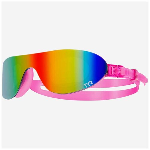 фото Очки для плавания tyr swim shades mirrored 973, цвет - розовый