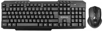 Набор беспроводной клавиатура + мышь DEFENDER Jakarta C-805 RU, USB, черный