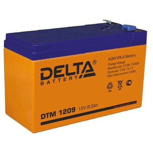 Аккумулятор Delta DTM 1209 12В 8,5Ач 151x65x100 мм Прямая (+-)