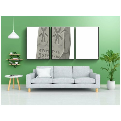 фото Набор модулных постеров для интерьера "надгробие, памятник, кладбище" 60x90 см. в тубусе, без рамки lotsprints