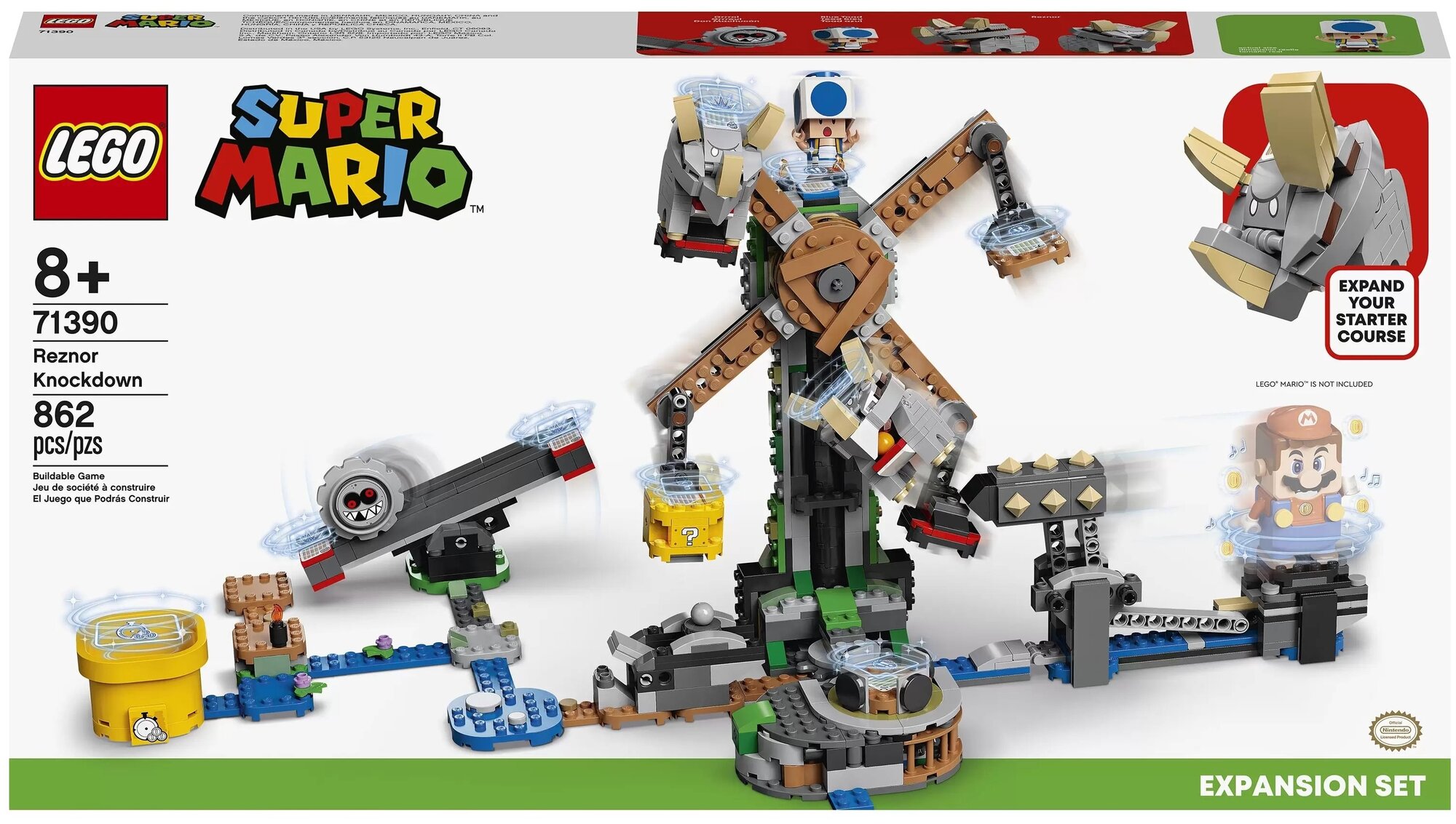 Конструктор LEGO Super Mario 71390 Дополнительный набор «Нокдаун резноров», 862 дет.