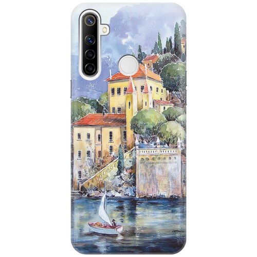 фото Cиликоновый чехол на realme 5 / 6i / c3 / рилми 5 / 6 ай / с3 с принтом "город у моря" gosso