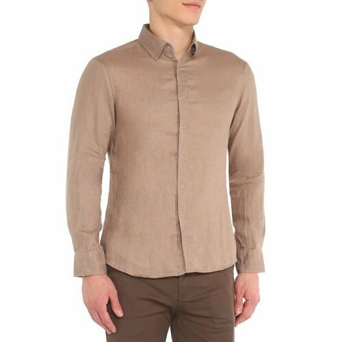 Рубашка Maison David, размер M, светло-коричневый рубашка maison david размер m светло коричневый