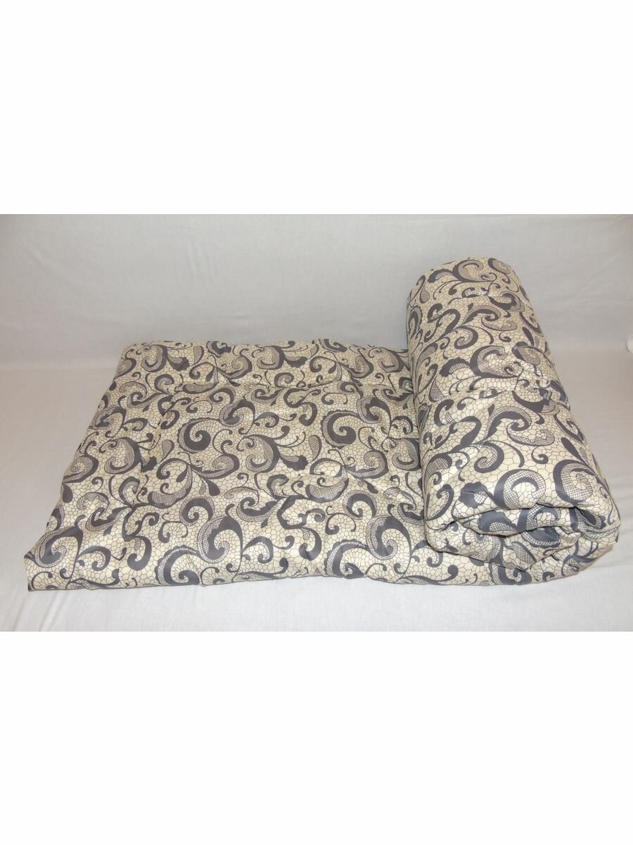 Одеяло ватное "APK Texxx", 140x205, наполнитель вата, цвет серый, 1,5-спальное
