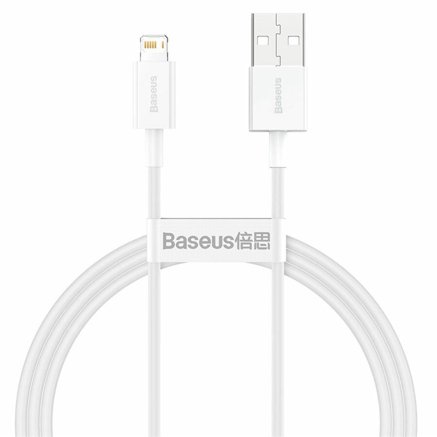 Кабель для айфон USB BASEUS Superior Series USB - Lightning, 2.4А, 12W, 1 м, белый