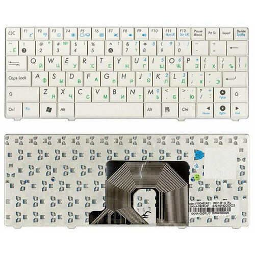 Клавиатура для Asus 04GOA111KRU10-1, русская, белая клавиатура для ноутбука asus 04goa292kru02 1 русская белая