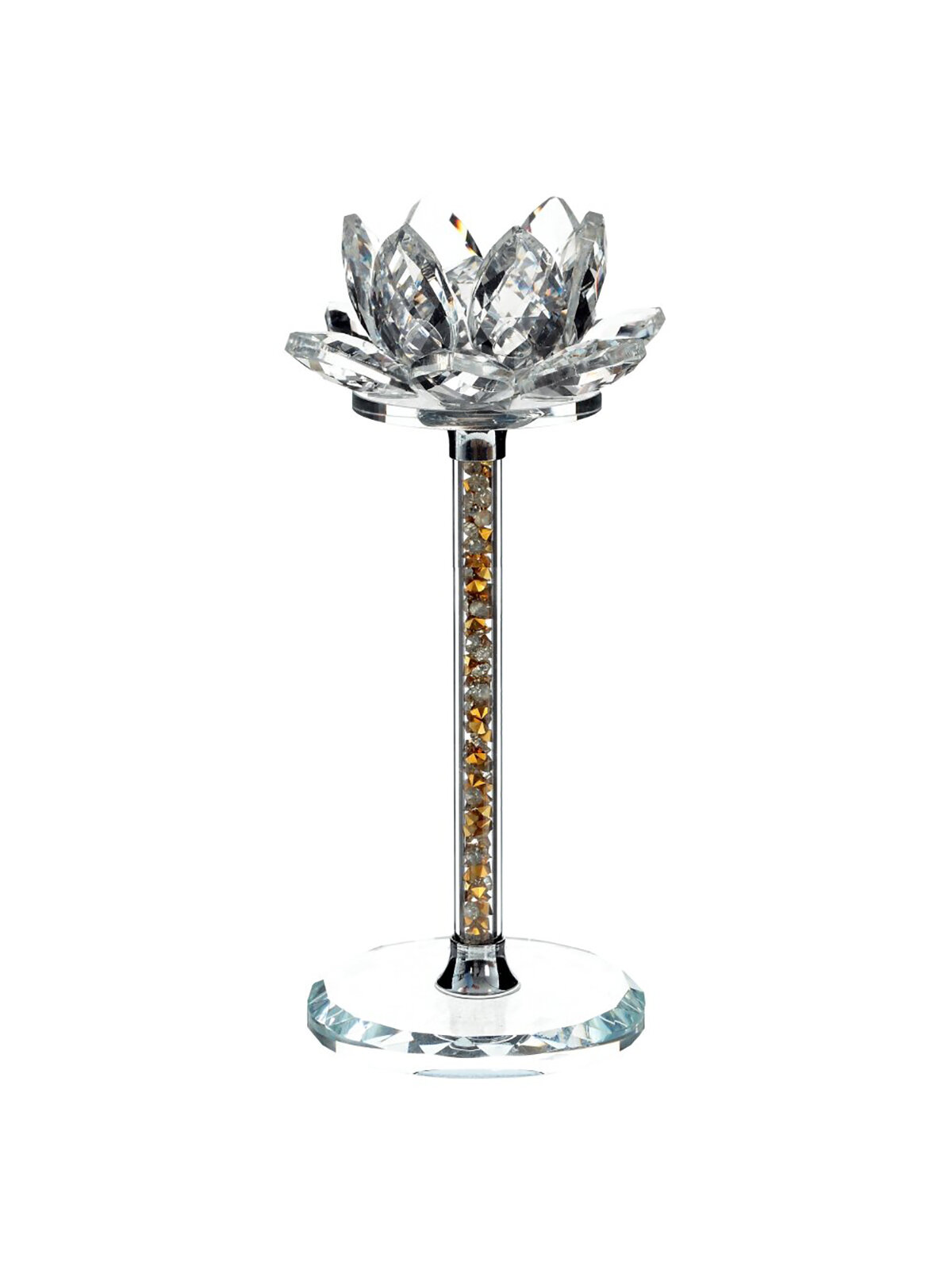 фото Фигурка декоративная Remecoclub Цветок, стеклянная, 16x8x8 см