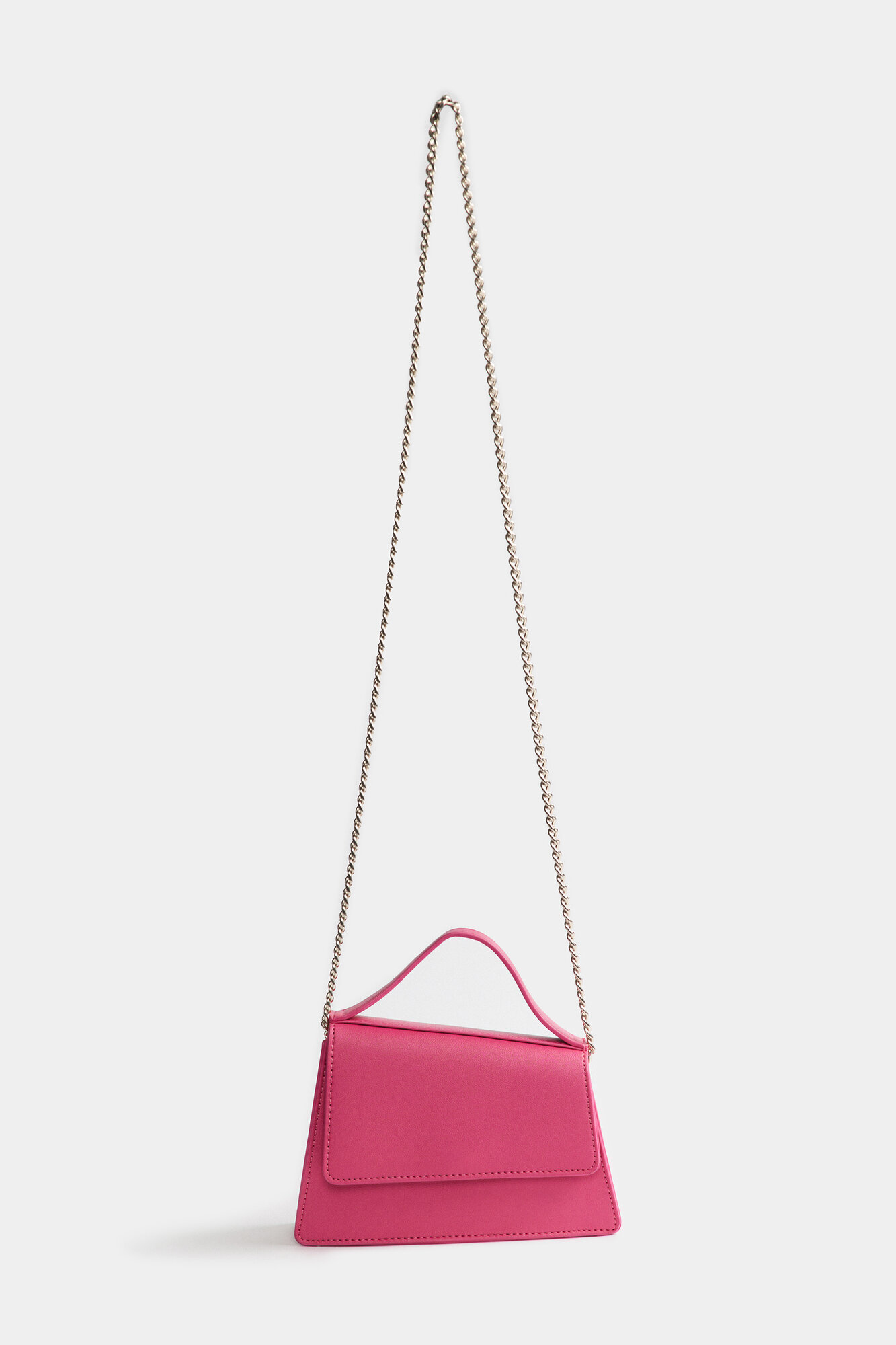 фото Сумка Befree Сумка-кроссбоди асимметричная на цепочке 2426020016-90-20*15*5 см розовый размер 20*15*5 см2426020016-90