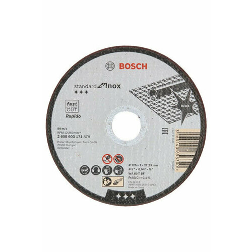 Standard For Inox Rapido 125*1,0 Mm Kesici Disk - 2608603171