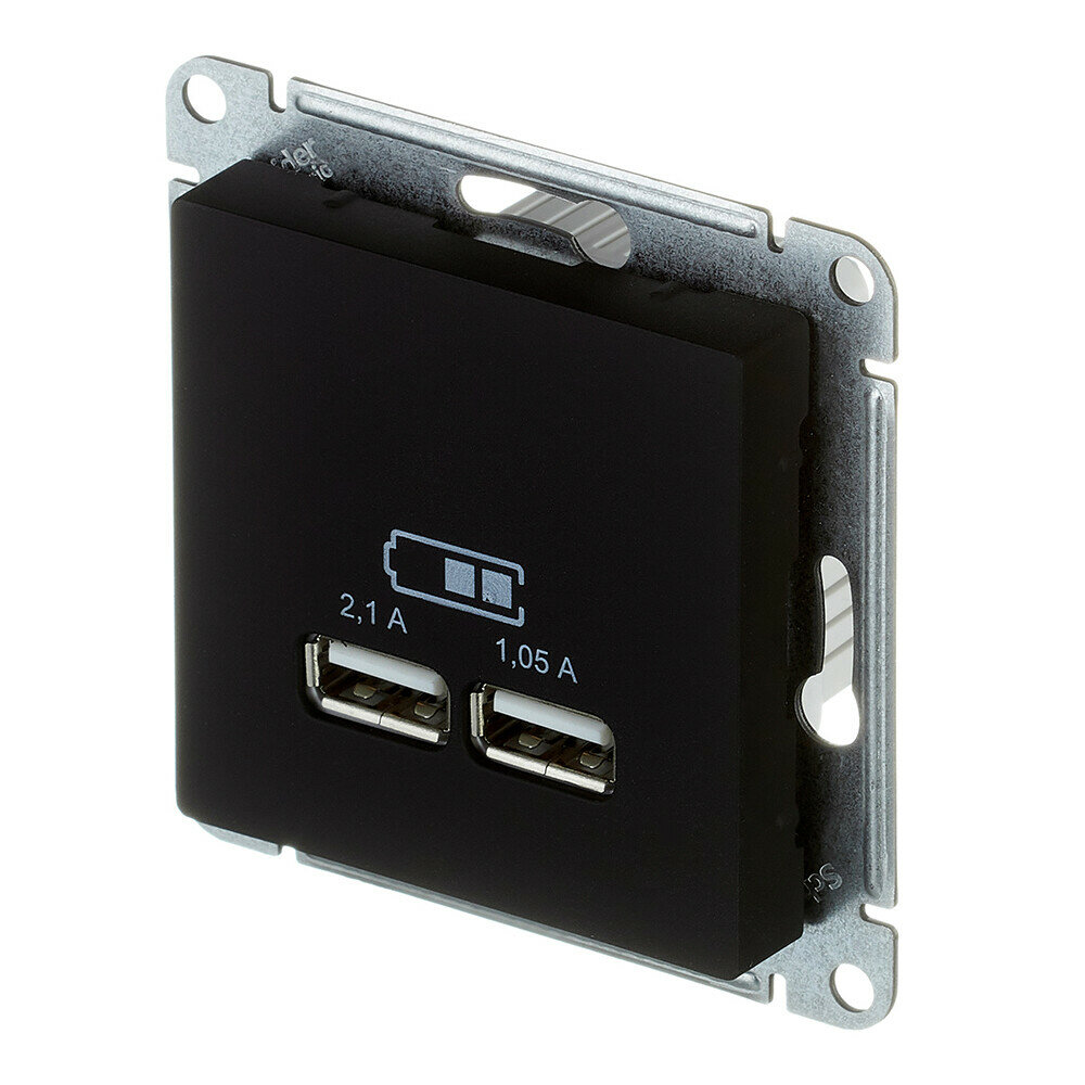 AtlasDesign ATN001033 Розетка USB (2xUSB, под рамку, скрытая установка, карбон) Schneider Electric - фото №15
