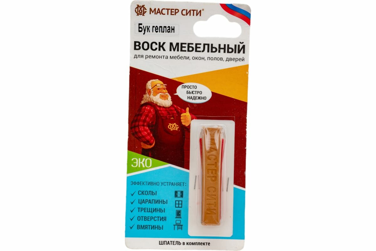 Мастер Сити Воск мебельный мягкий (блистер) Бук геплан 501 2011501