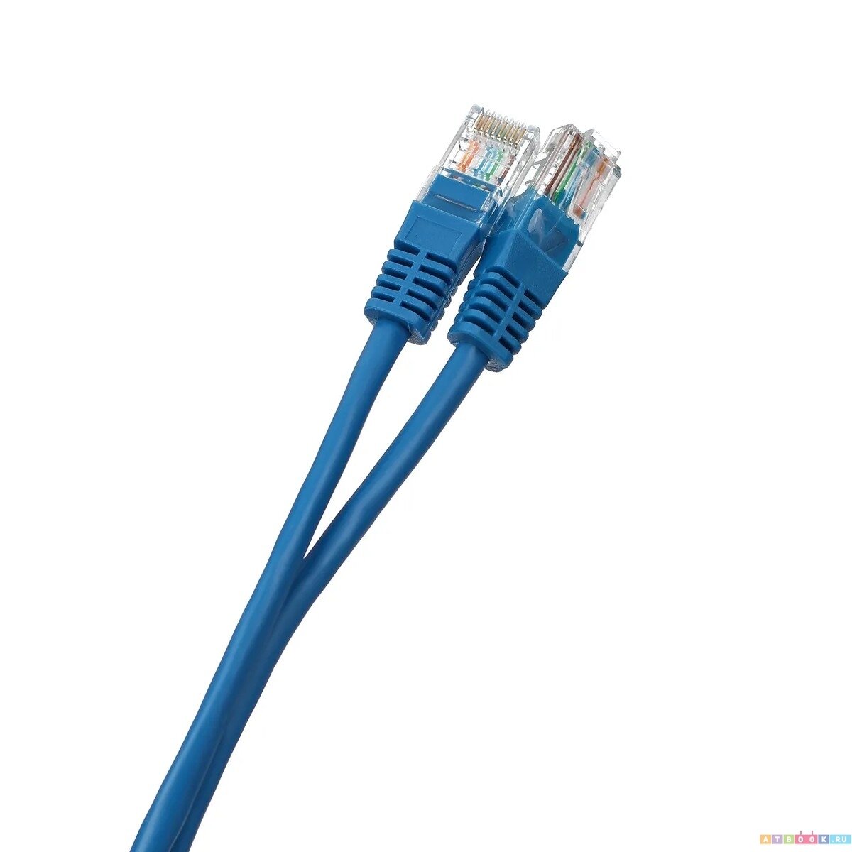 Патч-корд UTP кат.5e, 2м, RJ45-RJ45, синий, Aopen (ANP511_2M_B) - фото №5