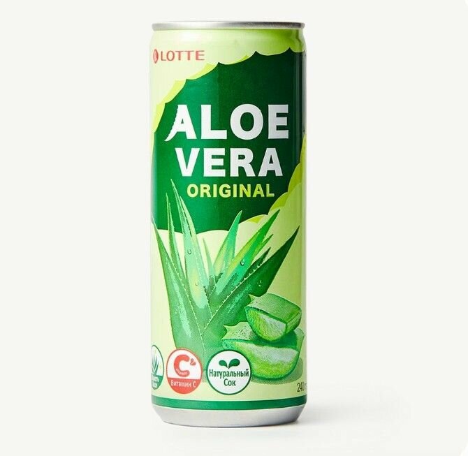 Напиток сокосодержащий Lotte Sweetened Aloe Vera негазированный безалкогольный 240 мл х 3 шт