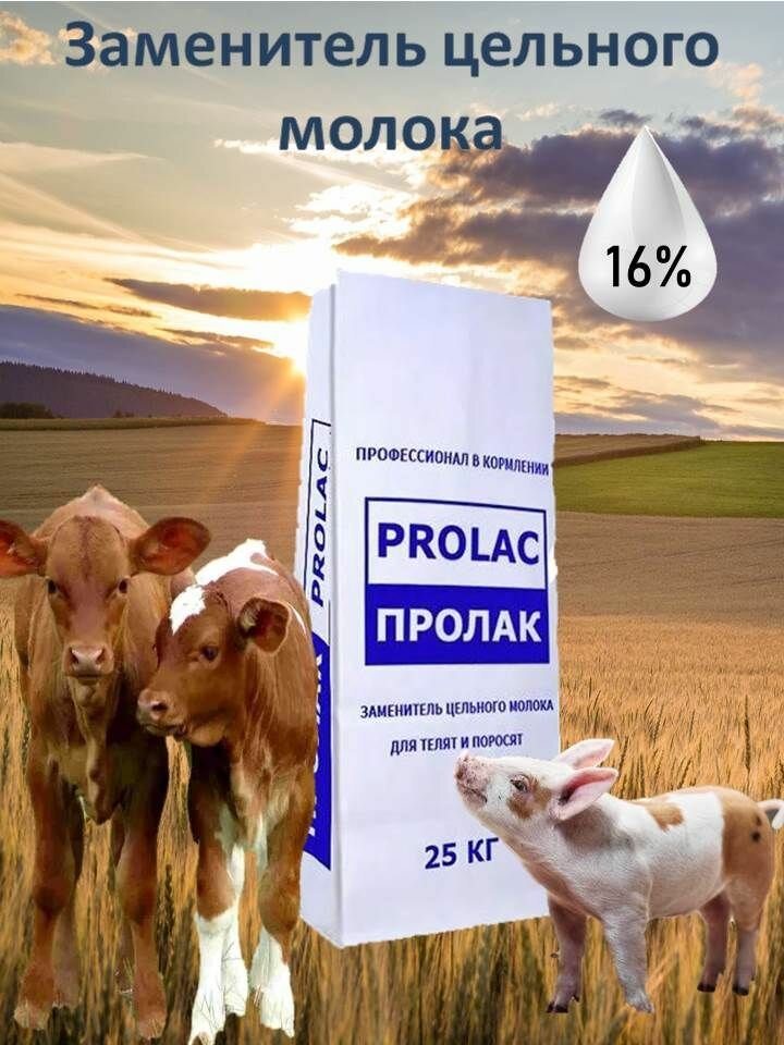 Заменитель цельного молока ЗЦМ Пролак 16% стандарт (25 кг)