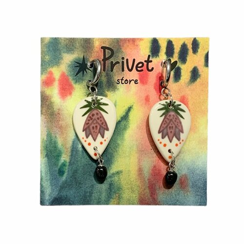 Серьги конго Privet store, мультиколор