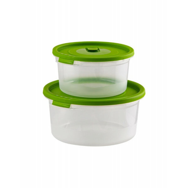 фото АО Полимербыт Комплект (2 шт.) Смайл круглый с клапаном (0,4л. + 0,8л.) СВЧ/Полимербыт