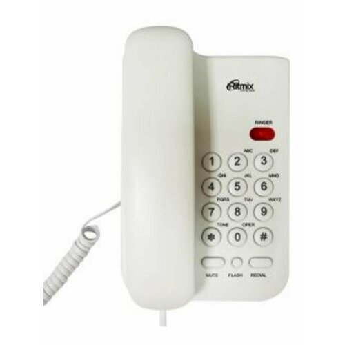 Телефон проводной RITMIX RT-311 WHITE светильник ritmix led 310 white