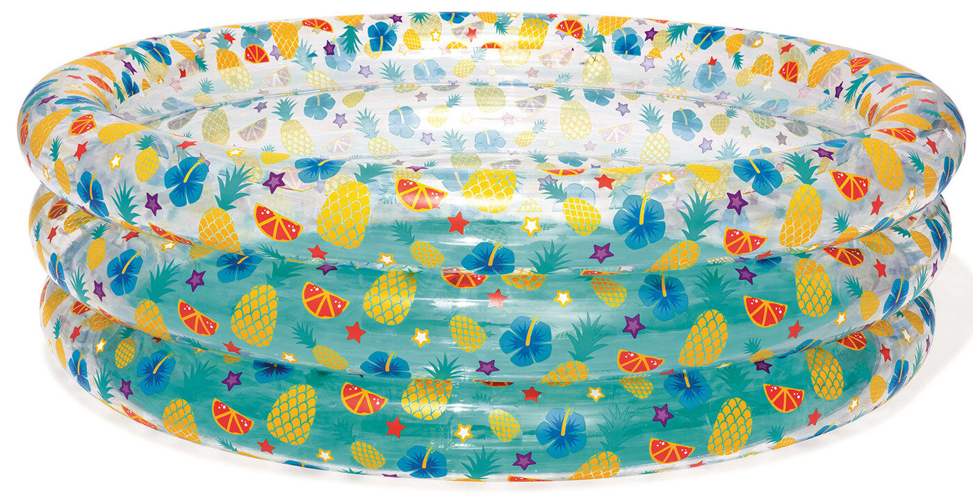 Детский надувной круглый бассейн Bestway "Тропические фрукты" для плавания и купания, на дачу, 170х53 см