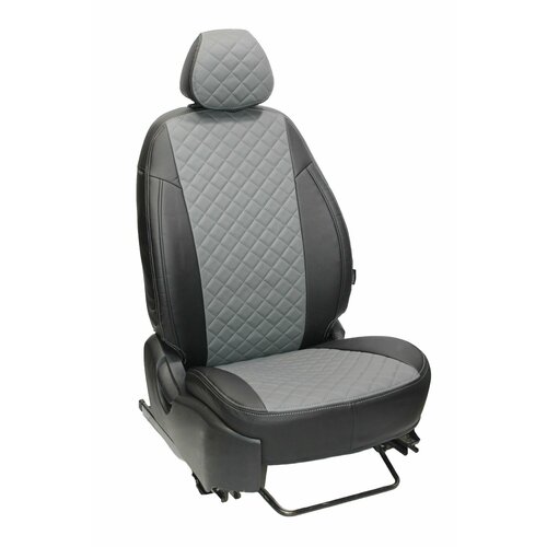 Чехлы для автомобильных сидений комплект GreenLine HYUNDAI I40 (2012-н. в.) седан, универсал, авточехлы модельные экокожа, черно-серый ромб